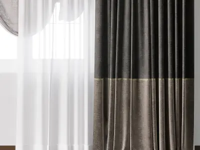 Hadi Curtains 44 Low-poly 3D model