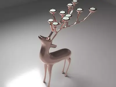 Gazelle Candle Holder 3D model