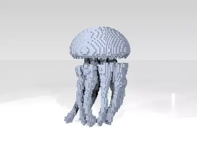 Jellyfish Voxel 3D model