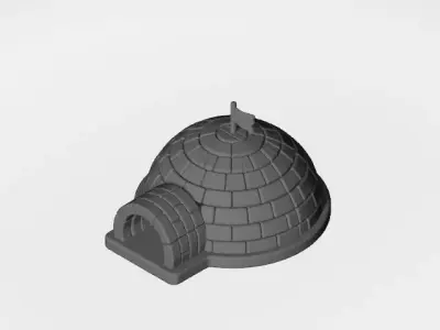 Low Poly Igloo House Low-poly 3D model
