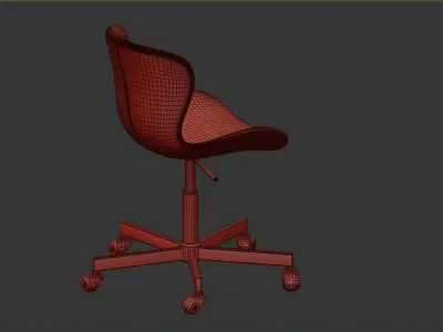 Desk chair BATILDA green 3D model
