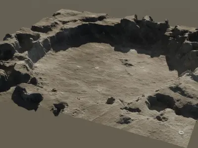 Crater 3D model 16K 3D model