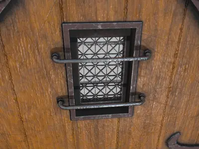 Medieval Door-4 Low-poly 3D model