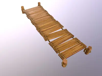 Wood Bright Low Poly Low-poly 3D model