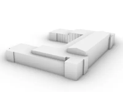 Neoclassical Municipal City Hall Building Free 3D model