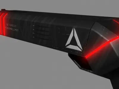 Sci-fi Shotgun Weapon 3d Model Low-poly 3D model