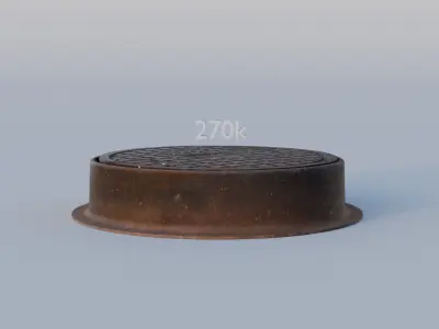 Manhole Cover Sweden Photoscan 3D model