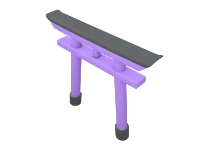 Torii v1 004 Low-poly 3D model