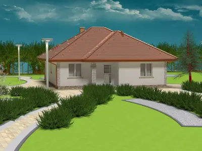 Modern House exterior  3D model get