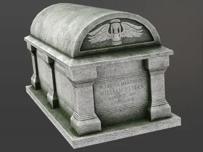 Chest Tomb 4 Low-poly 3D model