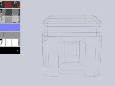 Scifi loot box Low-poly 3D model