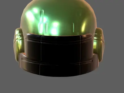 Helmet plastic mask protection pollution ball shaped  Low-poly 3D model