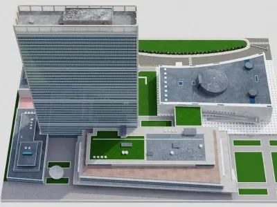 Headquarters Of The United Nations Building 3D model