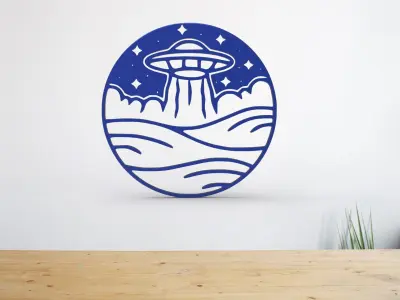 FREE UFO WALL DECOR Free 3D print model