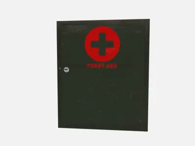 First aid cabinet  Free low-poly 3D model