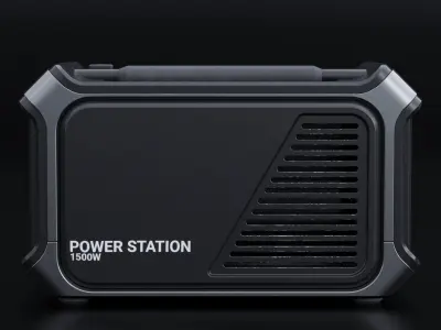Portable power station concept Low-poly 3D model
