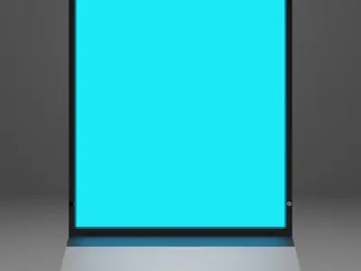 Simple Sci-Fi Display Set Low-poly 3D model