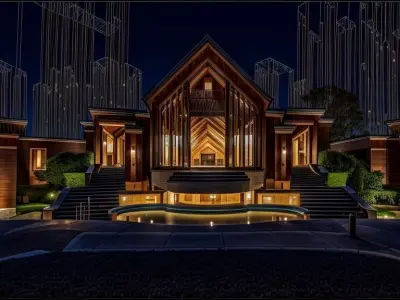 Retail shops shopping mall Master plan 3D model