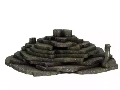 Landscape Terrain Pack 12 Models Stone Desert Outdoor Base 