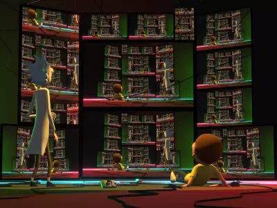 rick and morty look at rick and morty  Low-poly 3D model