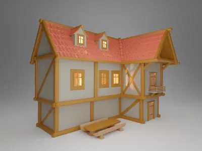 Medieval Tavern 3D print model