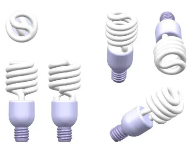 CFL Bulb 3D print model