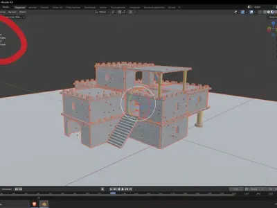 Bastion Castle Open  Free 3D model
