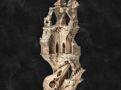 ANCIENT RAVEN CASTLE 3D print model