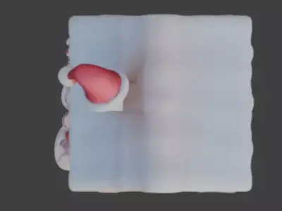 Stylized Christmas Gingerbread House 3D Model Low-poly 3D model