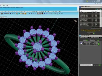 Solitaire Women Light Weight Flower Band Ring 3D print model