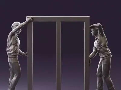 builders with window 1090 3D Print Ready 3D print model