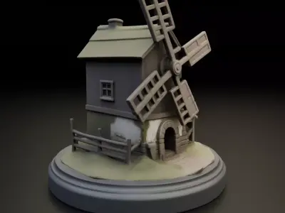 old mill 3D print model