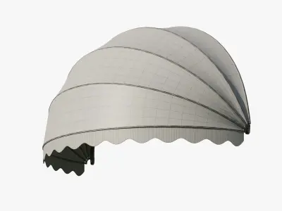 Awning half round window 3D model