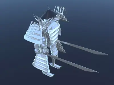 Samurai Robot Cyborg Ninja SciFi Game Character 3D model