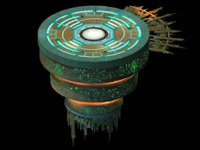 Relics - Wall Rounded Surface 02 3D model