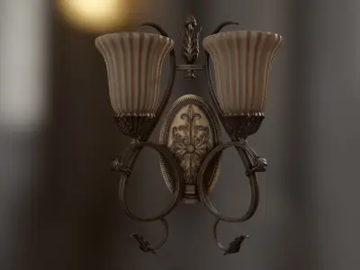 Classic sconce Low-poly 3D model