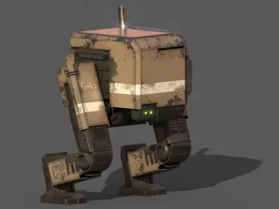 Sci fi robot Low-poly 3D model buy