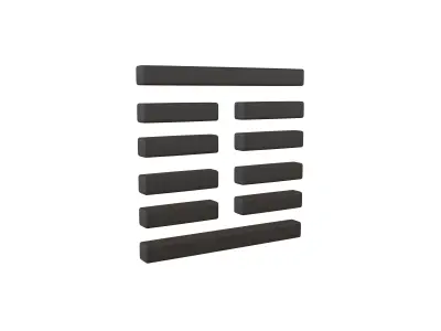 I Ching Hexagrams 27 yi v1 001 Low-poly 3D model