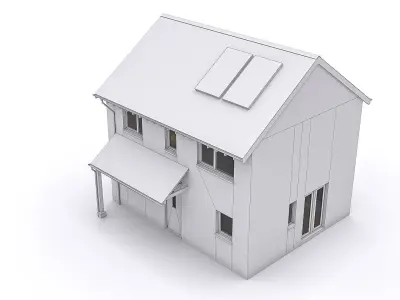 Townhouse 05 Low-poly 3D model purchase