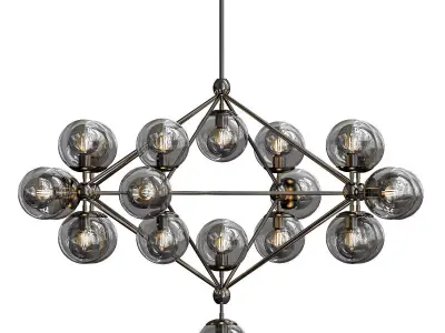 Modo chandelier 21 globes black smoke von Roll Hill 3D model
