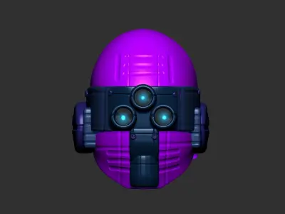 helmet high poly sculpt 3d printable ver 7 3D model 3D model 70