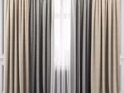 Curtain Set 316 3D model