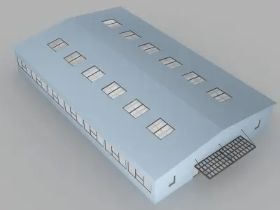 Warehouse industrial building 3D model