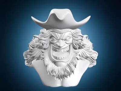 Marshall Bust One Piece 3D print model