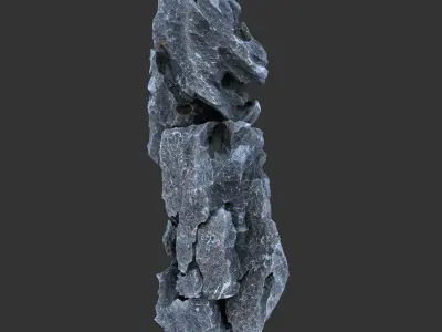 8 Low Poly Erosion Rocks - 231126 Low-poly 3D model