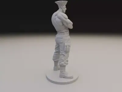 Guile Street Fighter 3D print model
