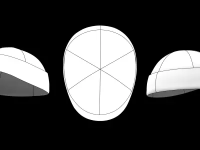 BASIC SHORT BEANIE genesis8 highpoly 3D model