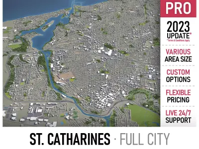 St Catharines Low-poly 3D model