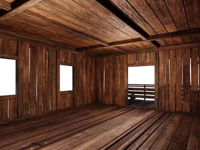 Old Building House 4K Textures GameReady 69 Low-poly 3D model