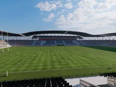 Football Stadium-American football 3D model